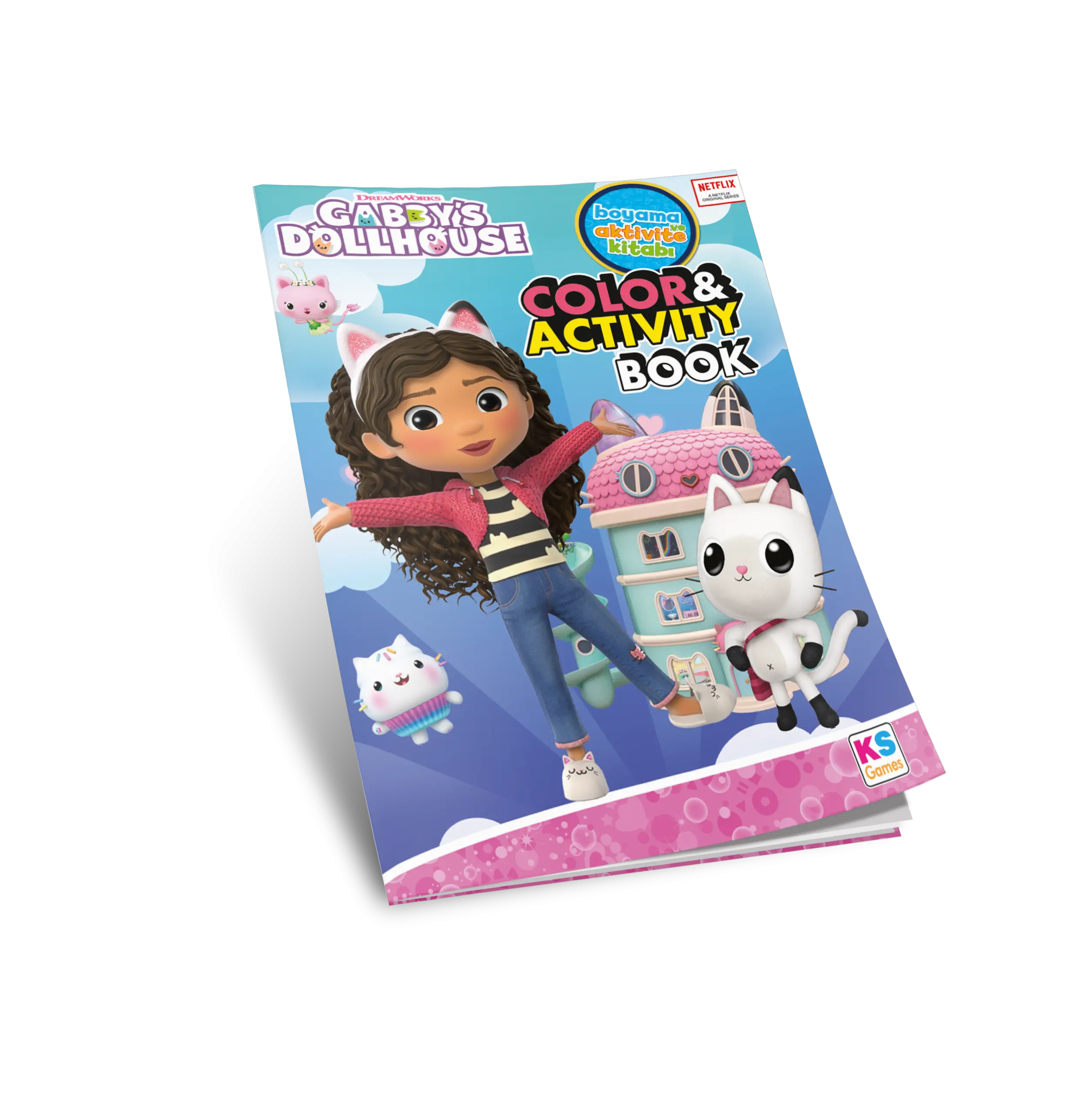 Gabby Dollhouse Aktiviteli Boyama Kitabı
